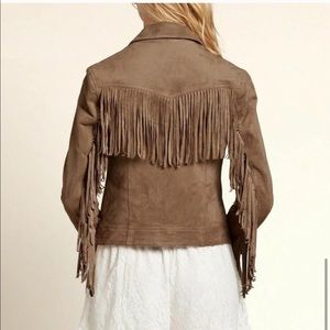 Brown Fringe Leather / Suede  Jacket